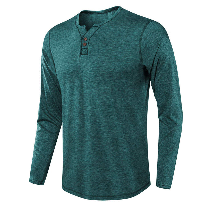 Spring Long Sleeves T Shirts for Men-Shirts & Tops-Green-S-Free Shipping Leatheretro