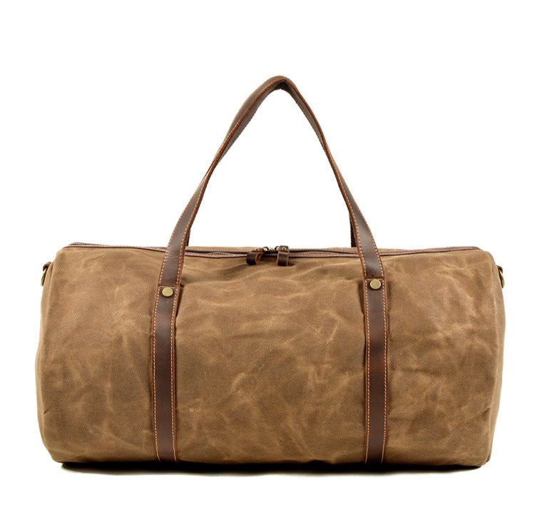 Vintage Foldable Large Storage Canvas Outdoor Duffle Bags 9824-Duffel Bags-Khaki-Free Shipping Leatheretro