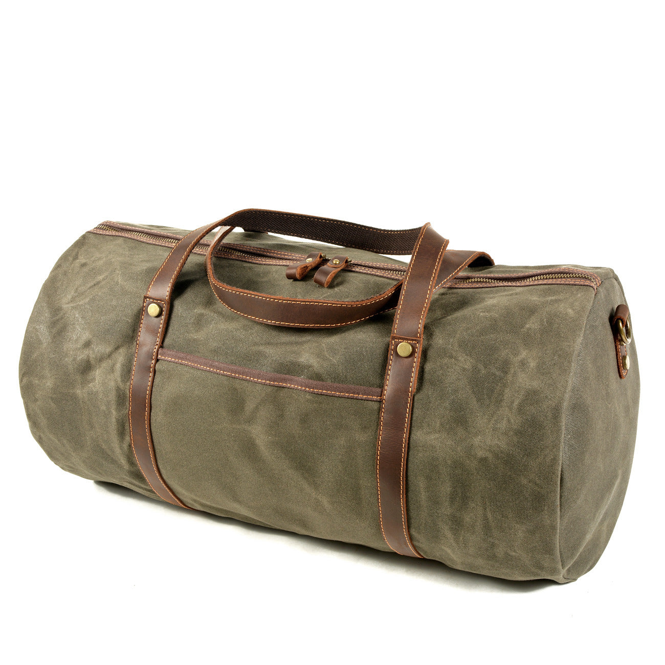 Vintage Foldable Large Storage Canvas Outdoor Duffle Bags 9824-Duffel Bags-Khaki-Free Shipping Leatheretro