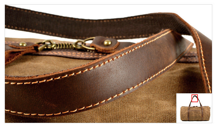 Vintage Foldable Large Storage Canvas Outdoor Duffle Bags 9824-Duffel Bags-Khaki-Free Shipping Leatheretro