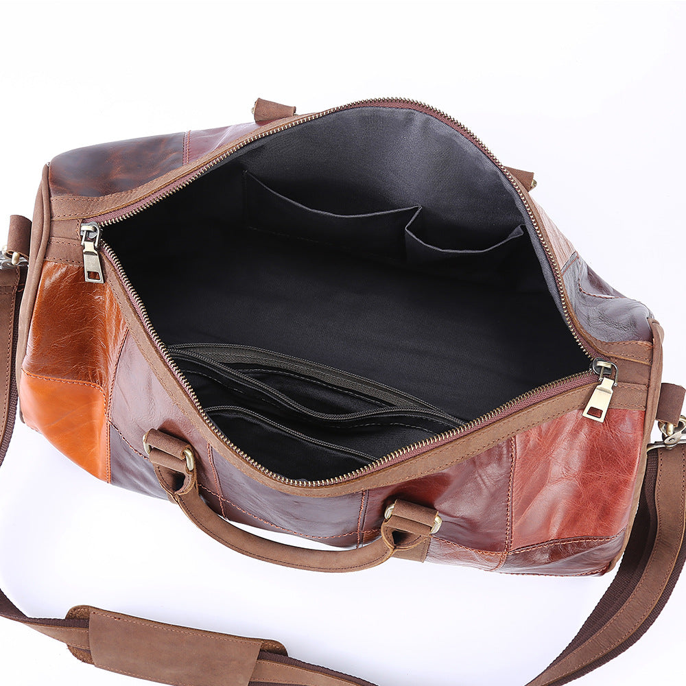 Vintage Large Sotrage Leather Traveling Bag 1096-Leather Duffle Bag-The same as picture-Free Shipping Leatheretro