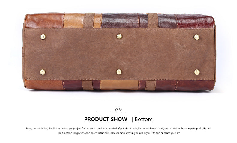 Vintage Large Sotrage Leather Traveling Bag 1096-Leather Duffle Bag-The same as picture-Free Shipping Leatheretro