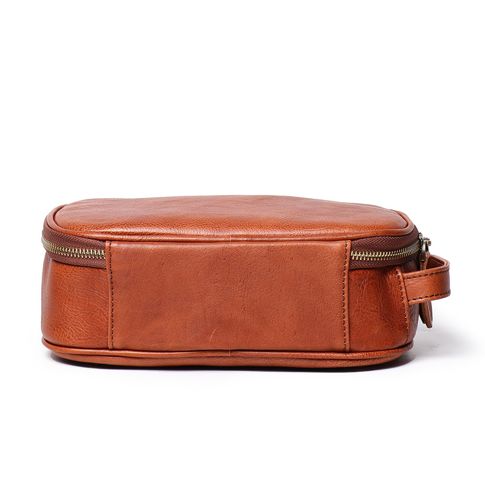 Vintage Evening Partly Leather Make Up Bags L8997-Leather Women Bags-Brown-Free Shipping Leatheretro