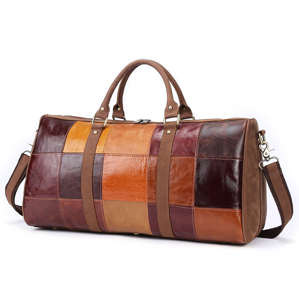 Vintage Large Sotrage Leather Traveling Bag 1096-Leather Duffle Bag-The same as picture-Free Shipping Leatheretro