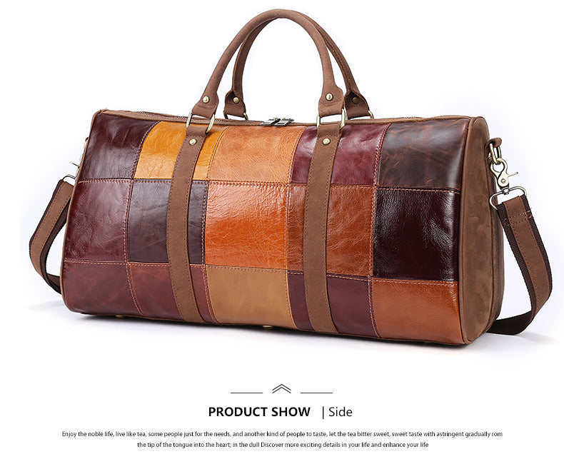 Vintage Large Sotrage Leather Traveling Bag 1096-Leather Duffle Bag-The same as picture-Free Shipping Leatheretro