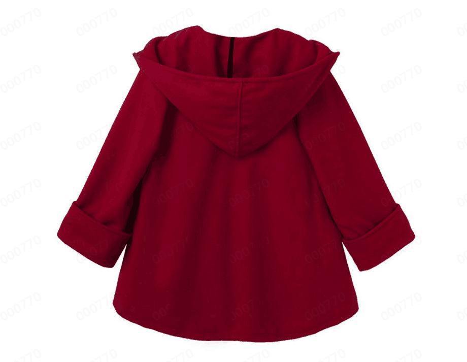 Women Casual Long Sleeves Fall/winter Overcoat with Hat-Outerwear-Red-S-Free Shipping Leatheretro