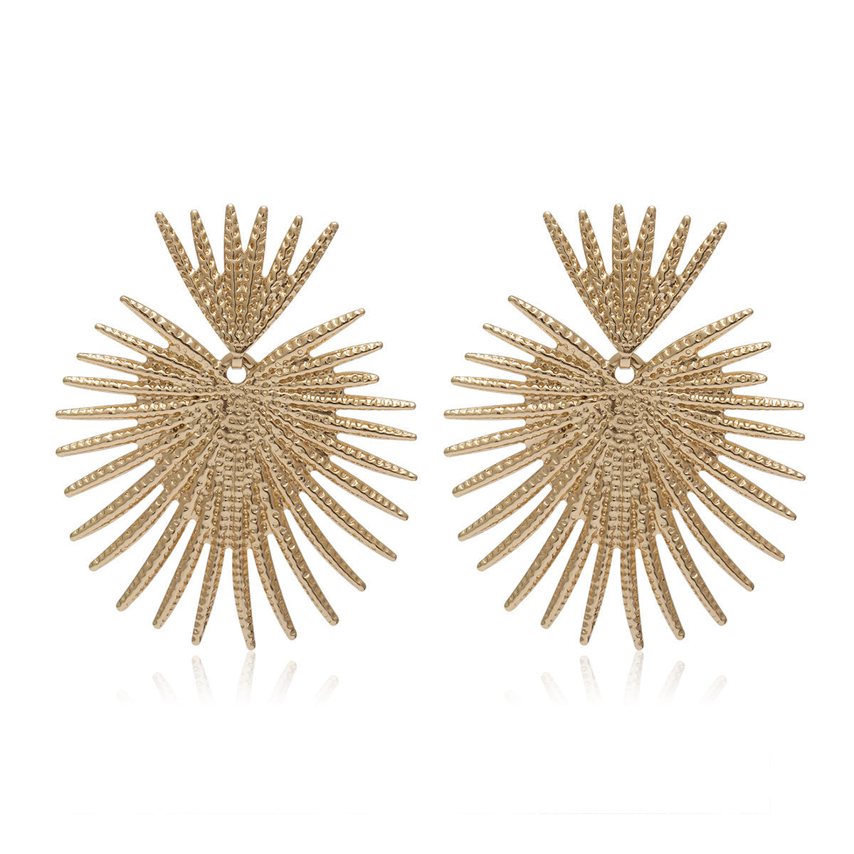 Women Sweethear Geometry Pattern Earrings-Earrings-Golden-Free Shipping Leatheretro