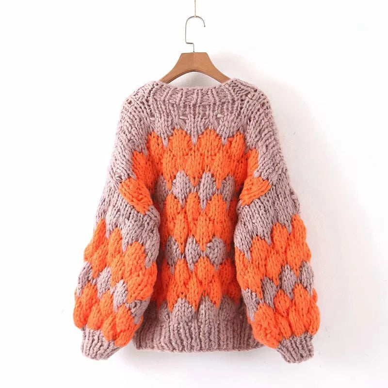 Designed Handmade Knitted Cardigan Sweaters-Coats & Jackets-A-One Size-Free Shipping Leatheretro