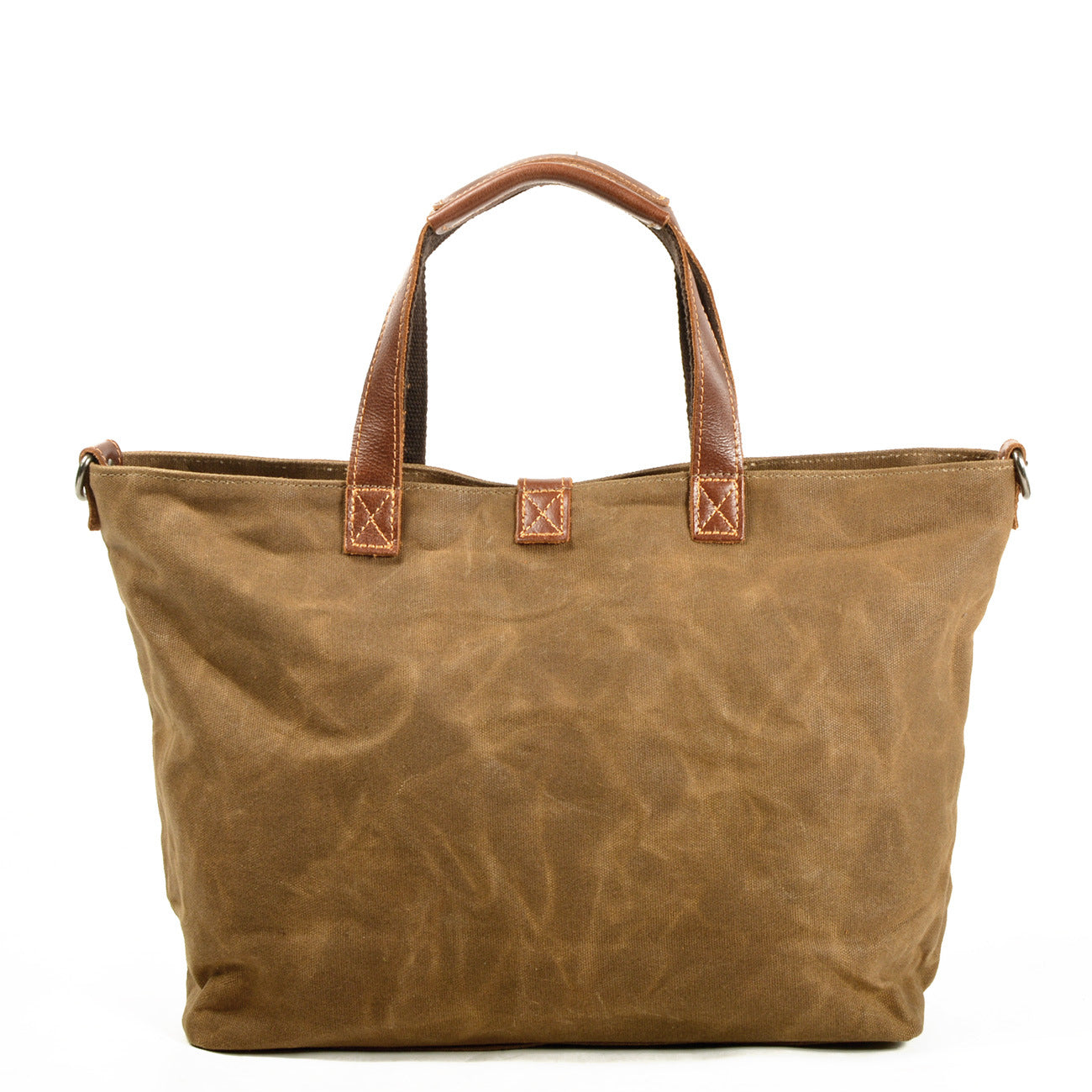 Vintage Waxed Canvas Tote Handbags for Women 9706-Handbags-Khaki-Free Shipping Leatheretro