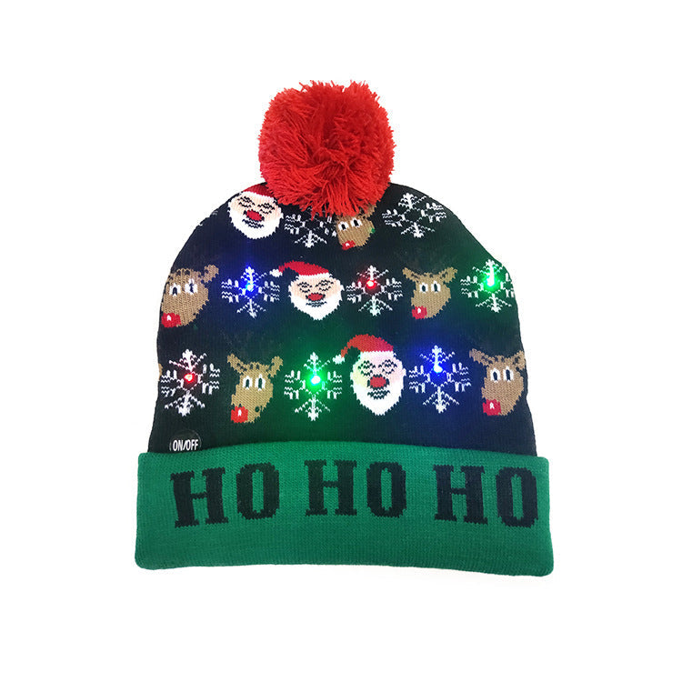 Merry Christmas Knitted Colorful Hats for Kids&Adult-Hats-Christmas Elk-One Size(Elastic for Kids&Adult)-Free Shipping Leatheretro