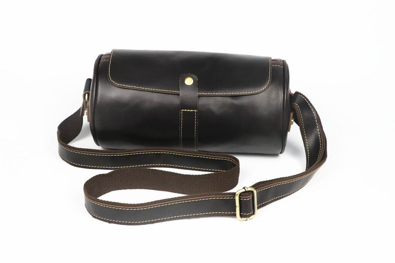 Vintage Shoulder Leather Barrel Bag 3170-Leather Bags-The same as picture-Free Shipping Leatheretro