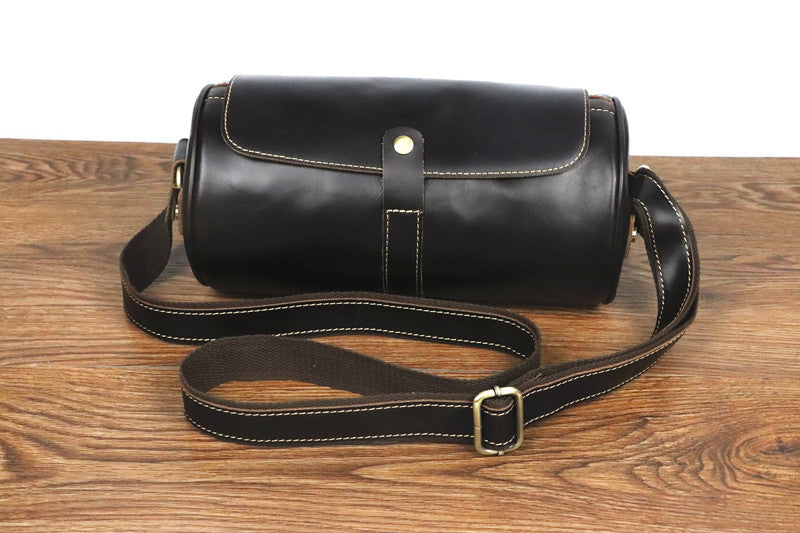 Vintage Shoulder Leather Barrel Bag 3170-Leather Bags-The same as picture-Free Shipping Leatheretro