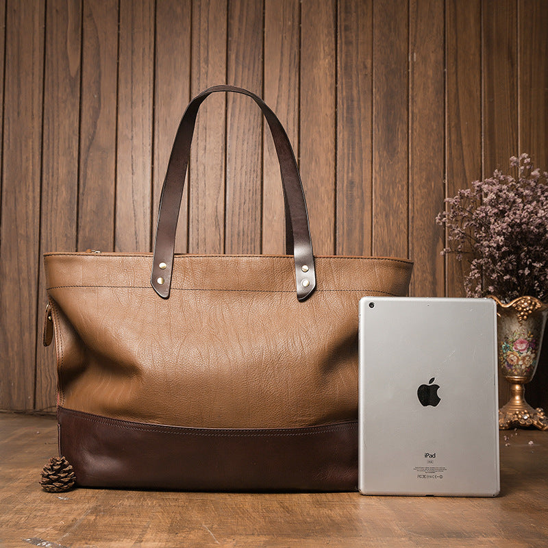 Women Fashon Leather Tote Handbags-Leather Handbags-Black-Free Shipping Leatheretro