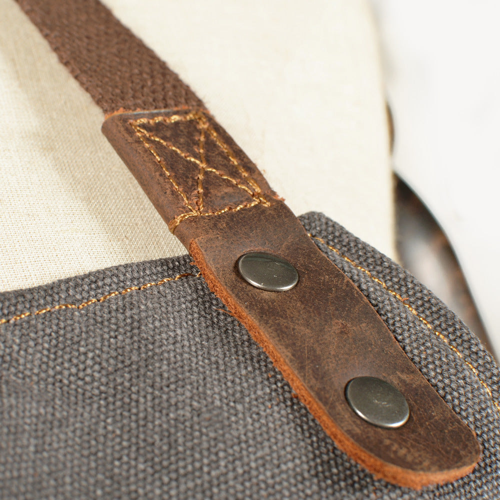 Durable Fashon Canvas Leather Working Apron 6156-Leather Apron-Free Shipping Leatheretro