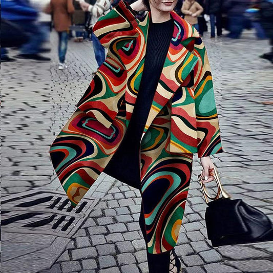 Women Winter Turnover Ocllar Pocket Long Overcoat-Women Overcoat-Red-S-Free Shipping Leatheretro