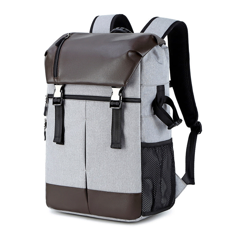 2 In 1 Large Storage Laoptop Bag and Backpack for Camera C3081-Backpacks-Light Gray-Free Shipping Leatheretro