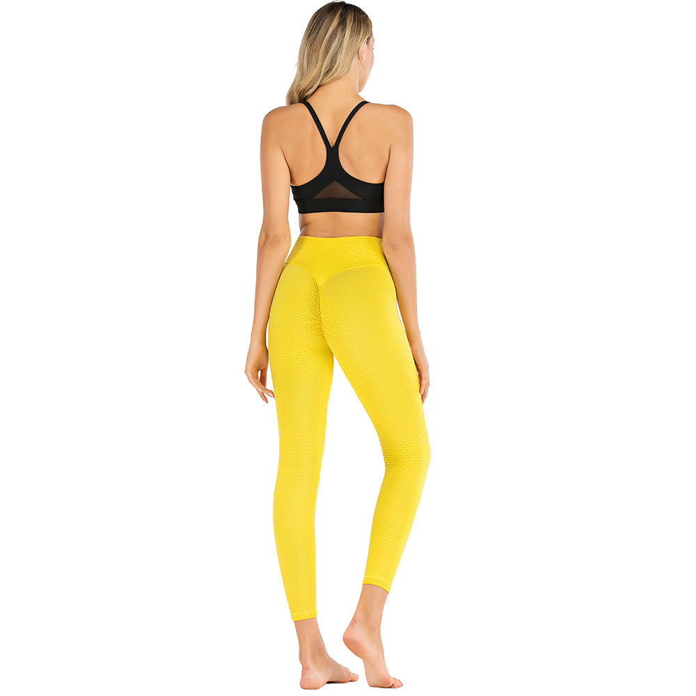 Sexy Butt Beach Quick Dry Yoga Leggings-Activewear-Yellow-S-Free Shipping Leatheretro