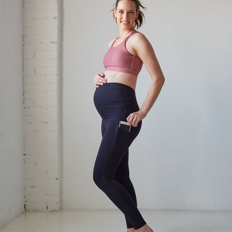 Black Pregnant Women Yoga Leggings-leggings-Black-S-Free Shipping Leatheretro