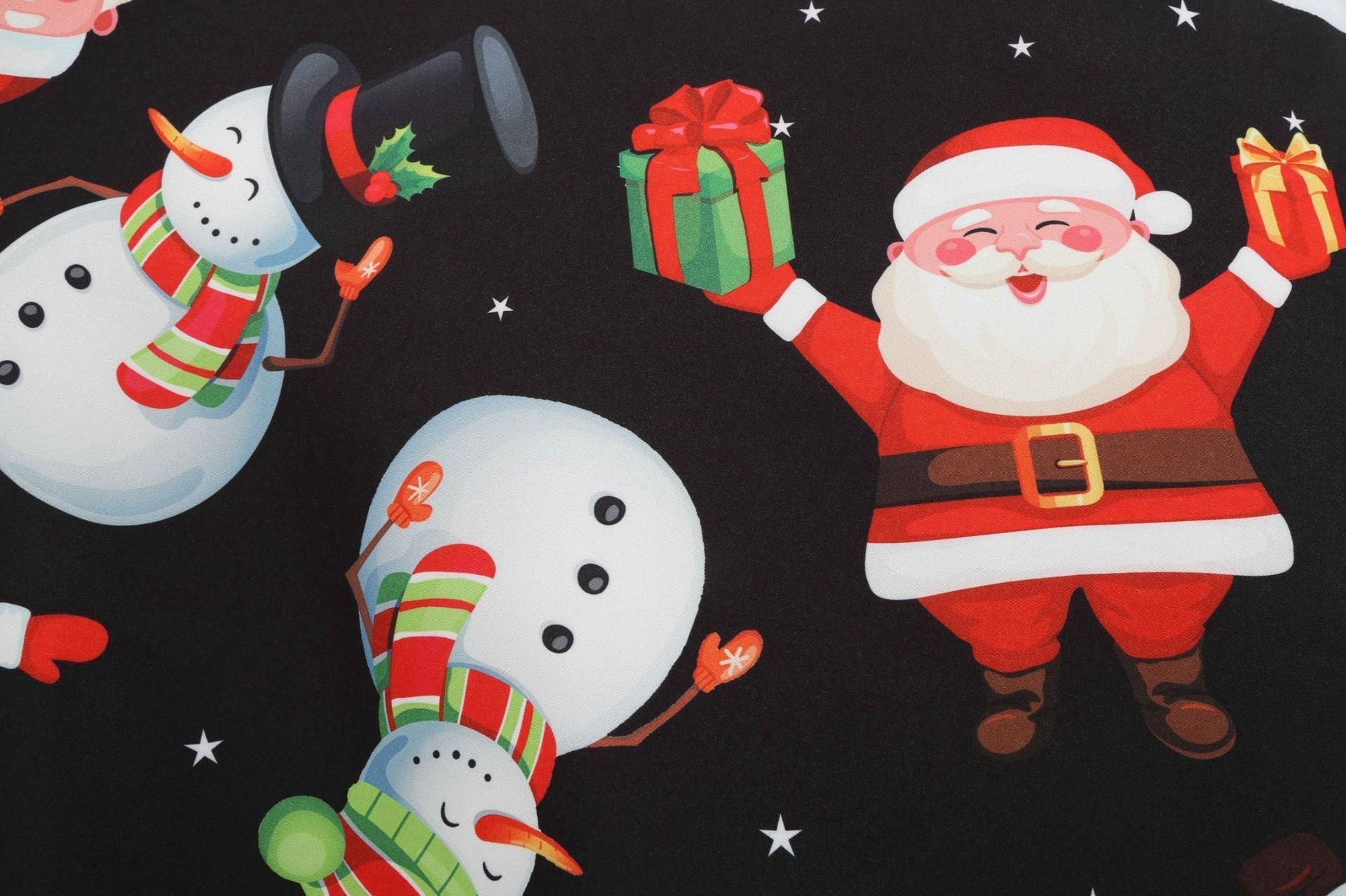 Christmas Snowman Vintage Long Sleeves Dresses-Vintage Dresses-Black-S-Free Shipping Leatheretro