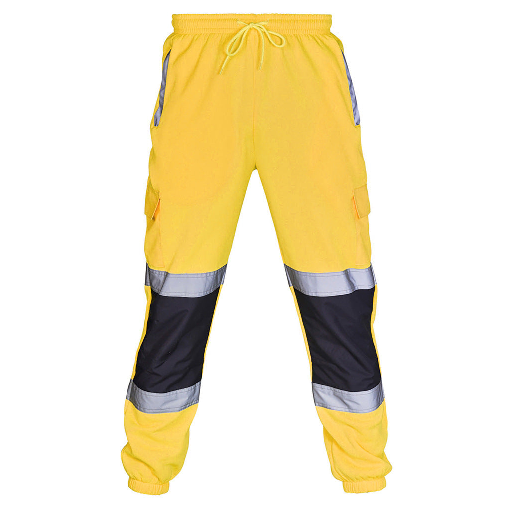 Fashion Silver Reflective Uniform Pants-Pants-Yellow-S-Free Shipping Leatheretro