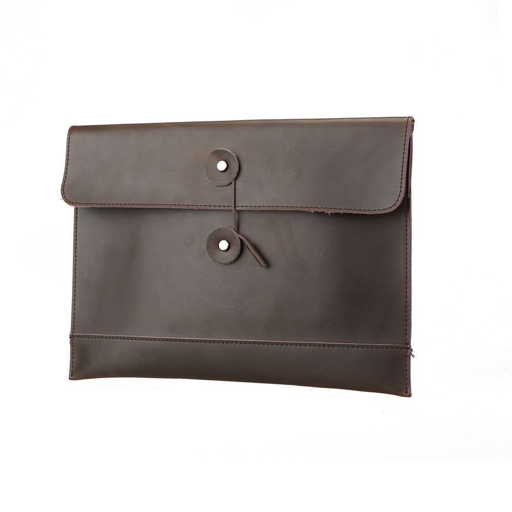 Vintage Leather A4 Sized Portfolio Bag 0067-Leateher Portfolio-Coffee-Free Shipping Leatheretro