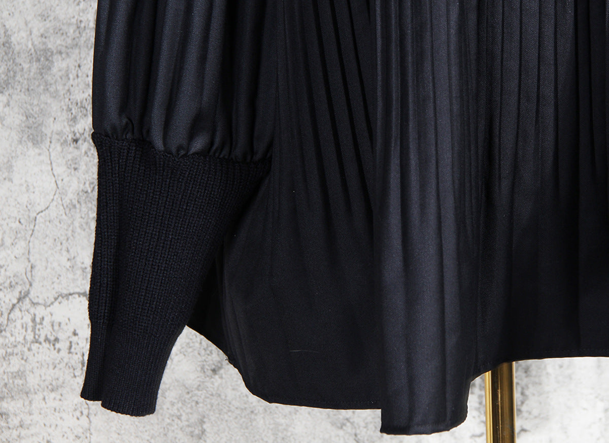 Black Turtleneck Women Knitting Blouses-Shirts & Tops-Black-One Size 45-60kg-Free Shipping Leatheretro