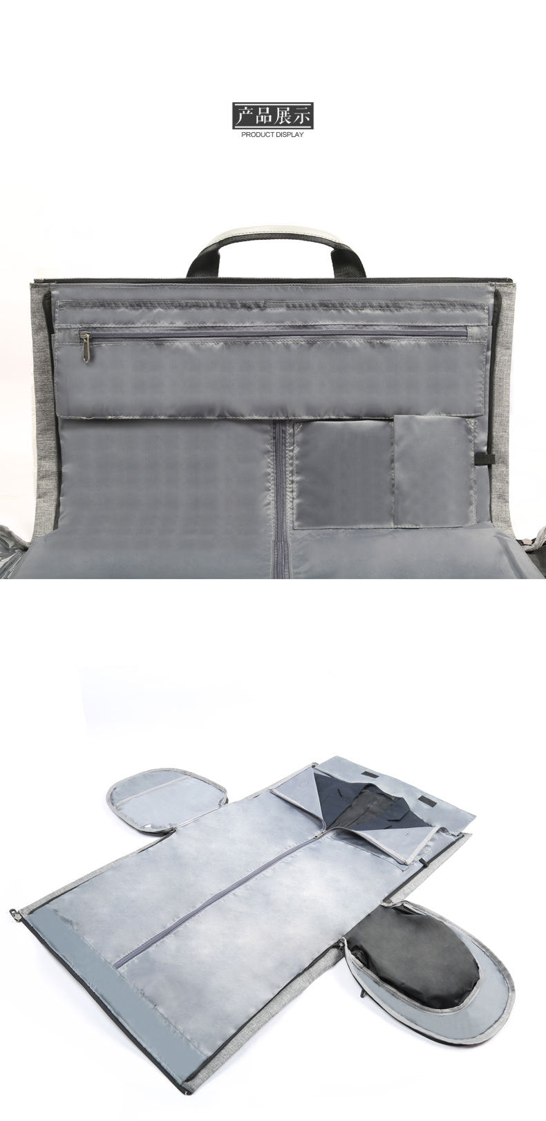 Large Storage Gym Traveling Weekend Bag 5850-Duffle Bag-Light Gray-Free Shipping Leatheretro