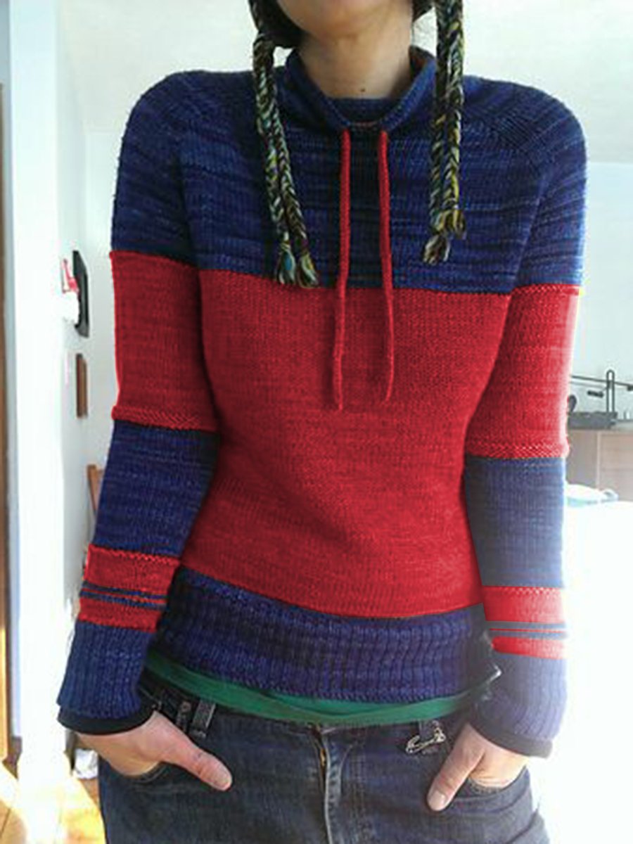 Fashion Women Drawstring Winter Sweaters-Sweater&Hoodies-Red-S-Free Shipping Leatheretro