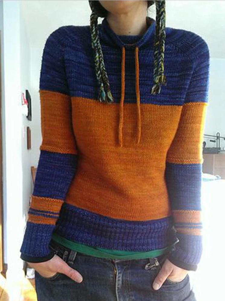 Fashion Women Drawstring Winter Sweaters-Sweater&Hoodies-Orange-S-Free Shipping Leatheretro