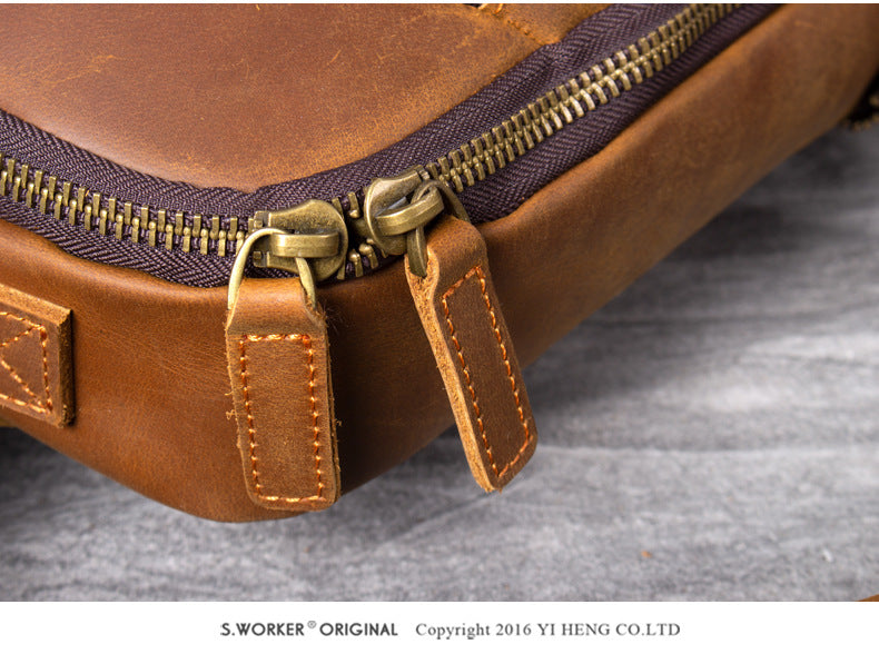 Vintage Cowhide Leather Backpack 5007-Leatehr Backpack-Coffee-Free Shipping Leatheretro