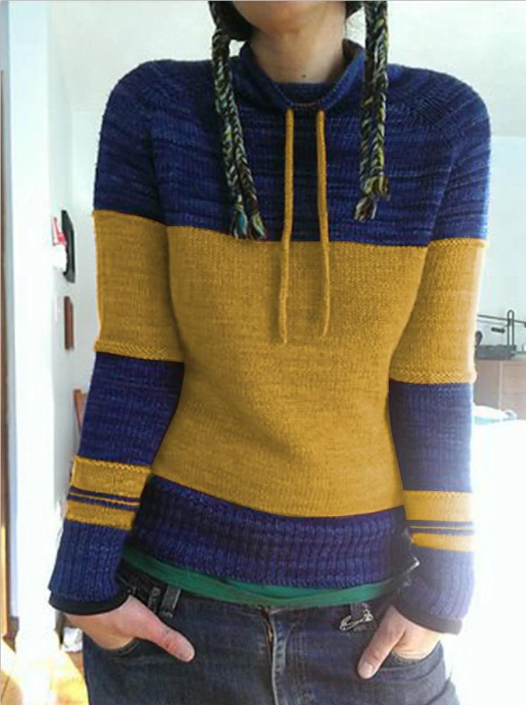 Fashion Women Drawstring Winter Sweaters-Sweater&Hoodies-Yellow-S-Free Shipping Leatheretro