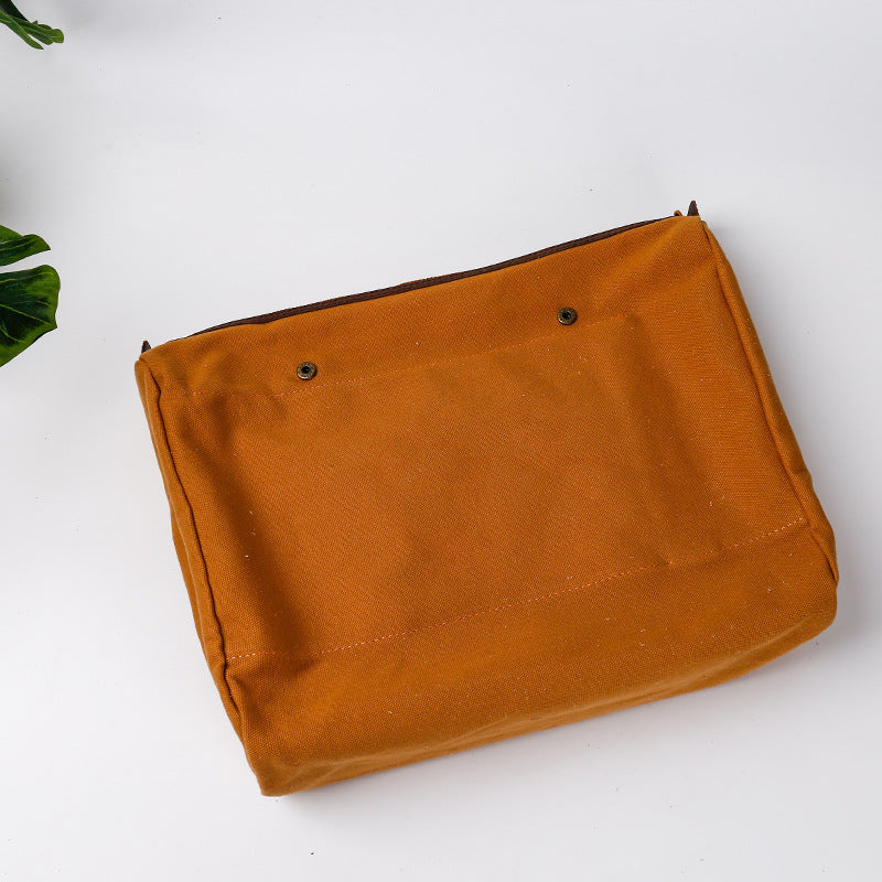 Handmade Cowhide Veg Tanned Leather Tote Handbags-Handbag & Wallet Accessories-Brown-Free Shipping Leatheretro