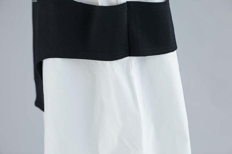 Women Irregular Black&White Cozy Dresses-Mini Dresses-The same as pciture-L-Free Shipping Leatheretro