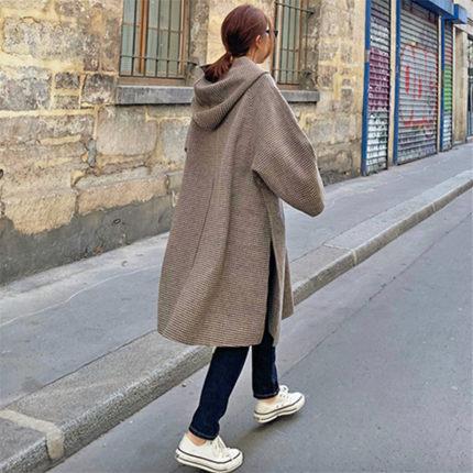 Women Knitting Split Pullower Loose Overcoat-Women Sweaters-The same as picture-S-Free Shipping Leatheretro