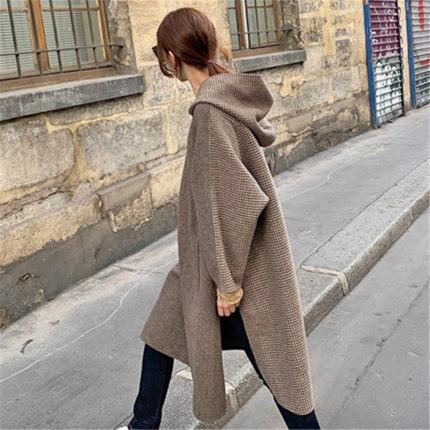 Women Knitting Split Pullower Loose Overcoat-Women Sweaters-The same as picture-S-Free Shipping Leatheretro