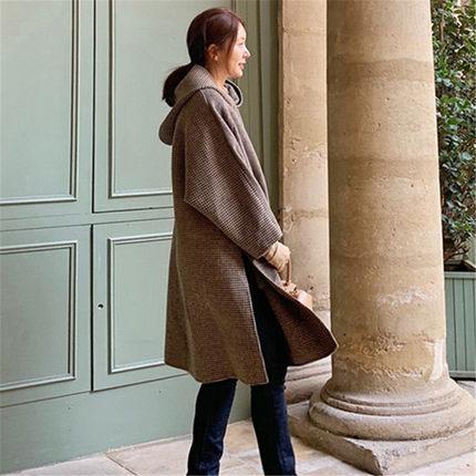 Women Knitting Split Pullower Loose Overcoat-Women Sweaters-The same as picture-S-Free Shipping Leatheretro