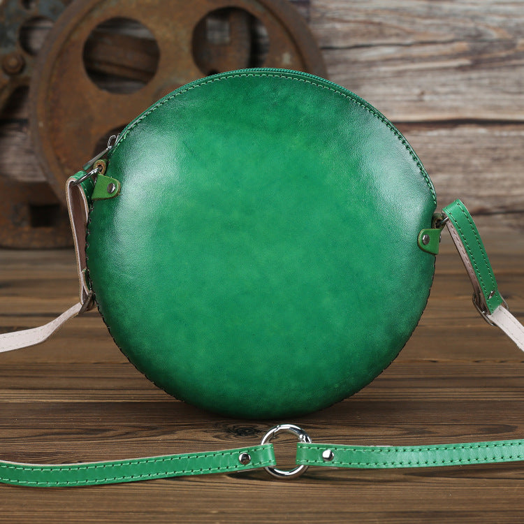 LOvely Sunflower Crossbody Leather Bags for Girls 901-Leather Handbags for Women-Green-Free Shipping Leatheretro