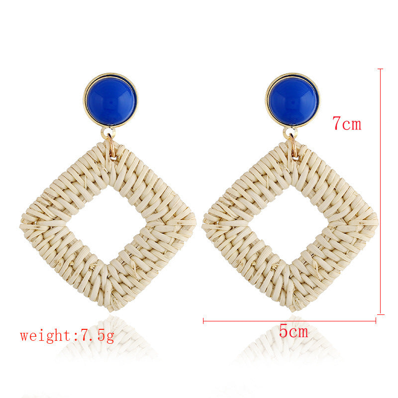 Vintage Boho Hanmade Woven Earrings for Women-Earrings-D-Free Shipping Leatheretro