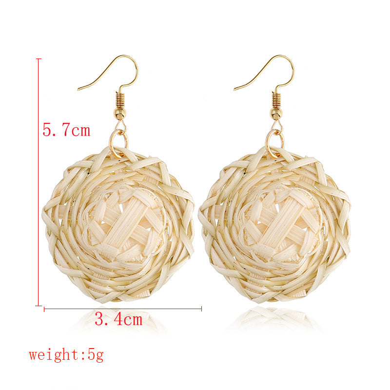 Vintage Boho Hanmade Woven Earrings for Women-Earrings-K-Free Shipping Leatheretro