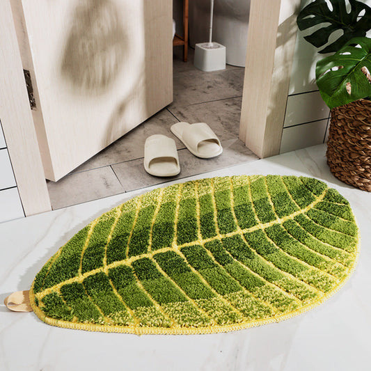 Shaped Water Absorbing Green Plantain Leaf Doormat-Door Mats-Green-40*60cm-Free Shipping Leatheretro