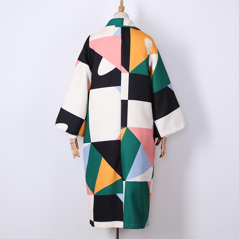 Fashion Women Colorful Long Overcoat-Women Overcoat-The same as Picture-S-Free Shipping Leatheretro