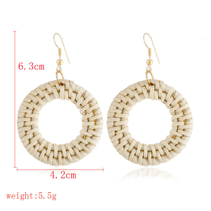 Vintage Boho Hanmade Woven Earrings for Women-Earrings-A-Free Shipping Leatheretro