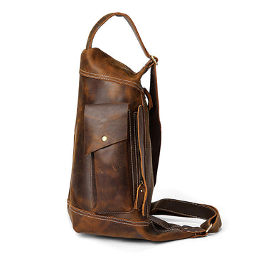 Vintage Crossbody Leahter Bags for Men 2245-Handbags, Wallets & Cases-Coffee-Free Shipping Leatheretro