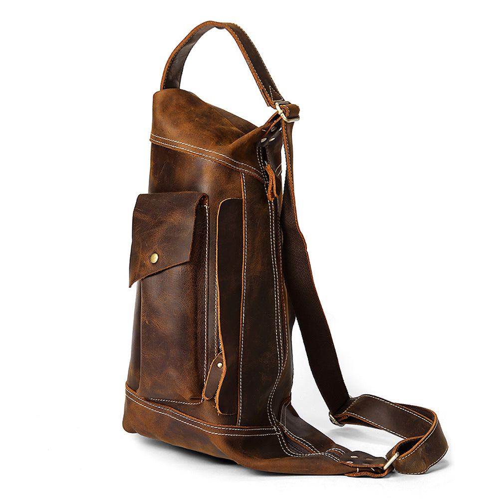 Vintage Crossbody Leahter Bags for Men 2245-Handbags, Wallets & Cases-Coffee-Free Shipping Leatheretro