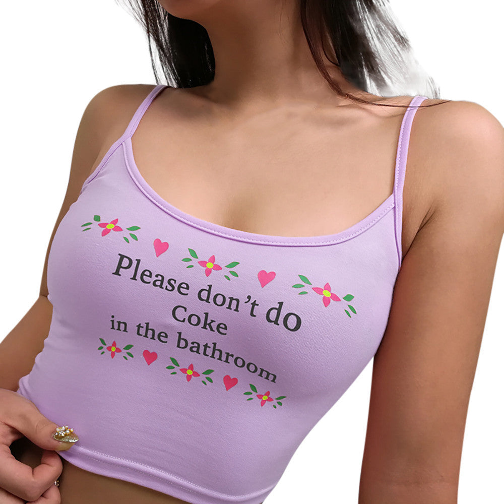 Cute Sexy Letter Design Strapless Crop Tops-Shirts & Tops-Pink-S-Free Shipping Leatheretro