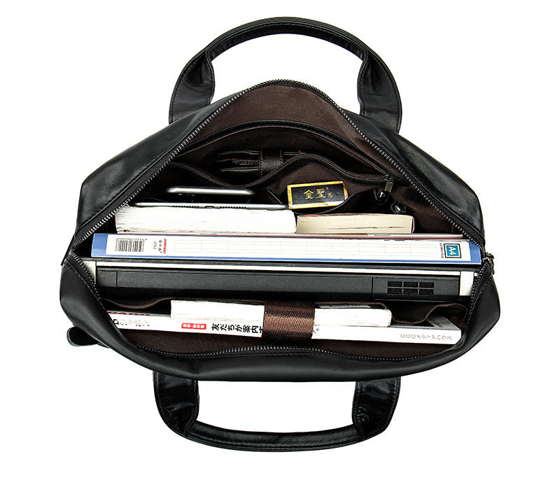 Retro Leather Business Briefcase for Men 9005-Briefcases-Black-Free Shipping Leatheretro