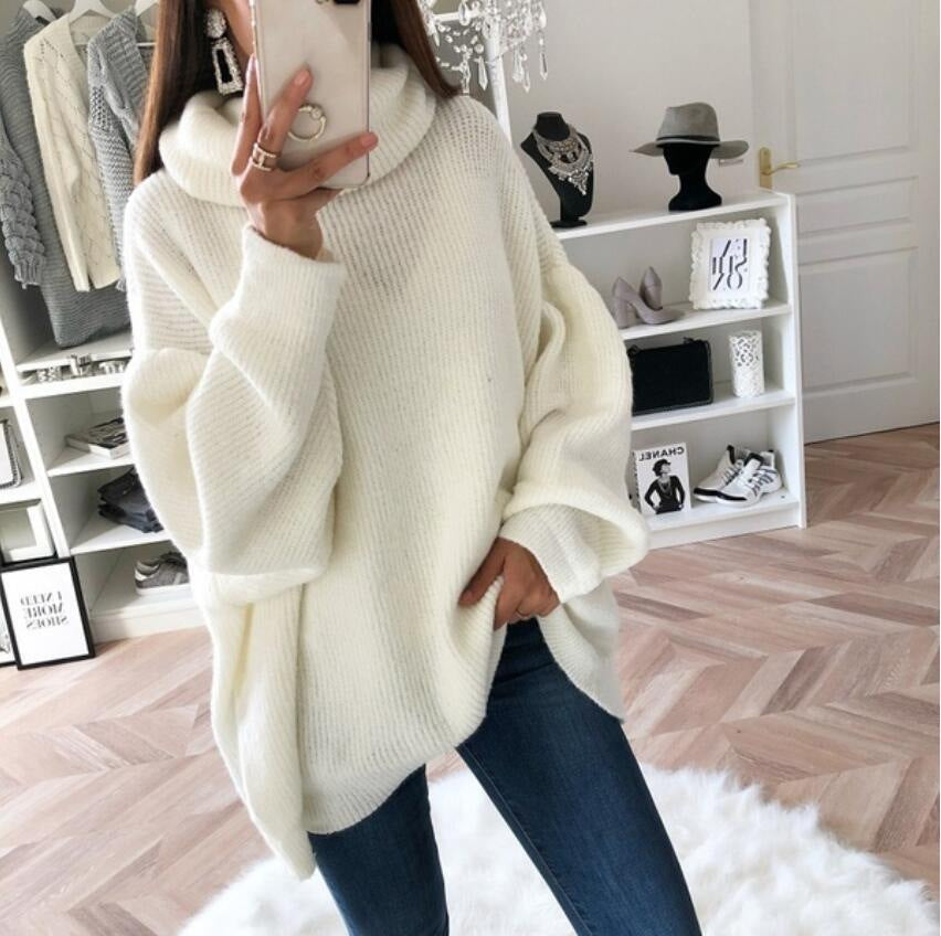 Casual Pullover Knitted Sweaters for Women-Shirts & Tops-White-S-Free Shipping Leatheretro