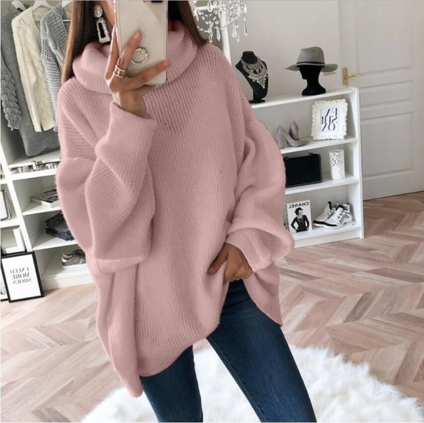 Casual Pullover Knitted Sweaters for Women-Shirts & Tops-Pink-S-Free Shipping Leatheretro