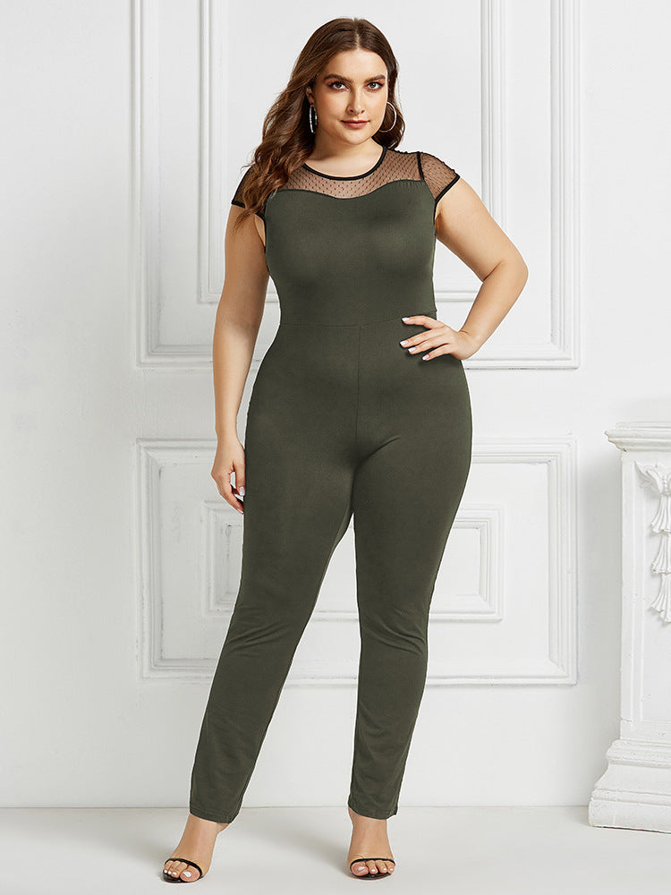 Sexy Plus Sizes Jumpsuits & Rompers-Suits-White-L-Free Shipping Leatheretro