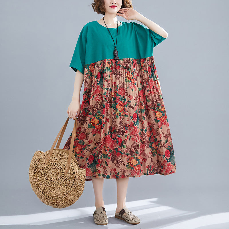 Ethnic Plus Sizes Cozy Linen Summer Maxi Dresses for Women-Dresses-The same as picture-One Size-Free Shipping Leatheretro